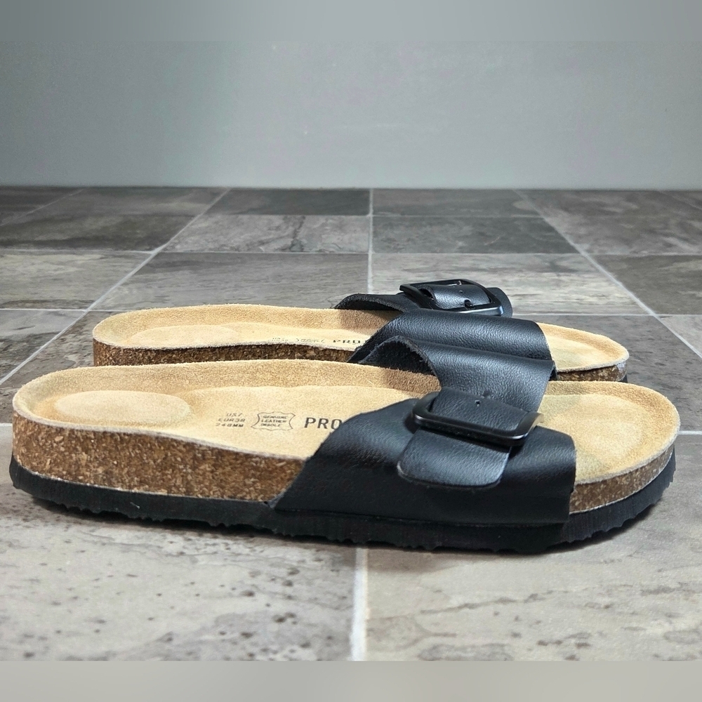 PROJECT CLOUD IBIZA BIG BUCKLE LEATHER SANDALS. - Picture 4 of 11